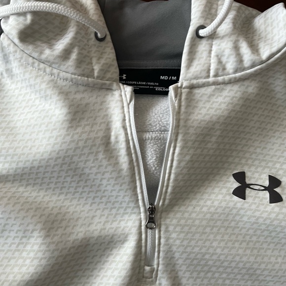 White Under Armour Quarter Zip Hoodie - Picture 2 of 3